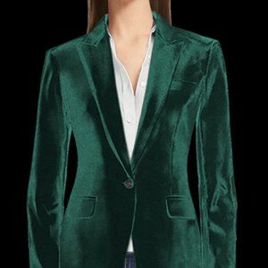 Velvet Modern Blazer . Color Night Pine Green. LOFT. Size 4 and 4p available.